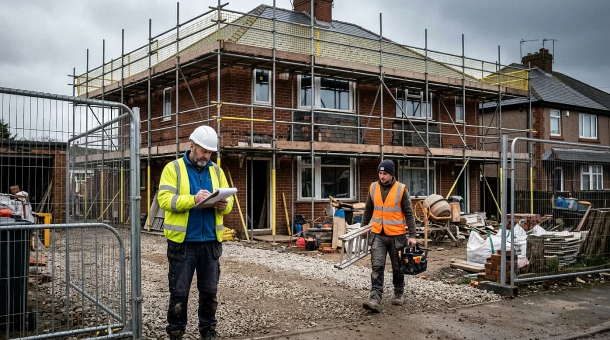 contractor and subcontractor on a UK construction site under the construction industry scheme