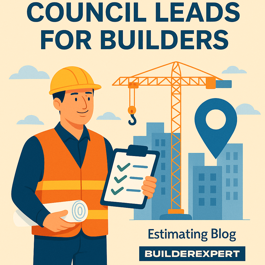 How Council Leads for Builders Fit Into Your Daily Routine 1 BuilderExpert dashboard preview of council leads for builders, showing project details, applicant names, and agent contacts.