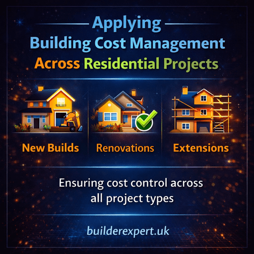 Applying Building Cost Management across residential projects, including new builds, renovations, and home extensions, to ensure consistent cost control and profitability