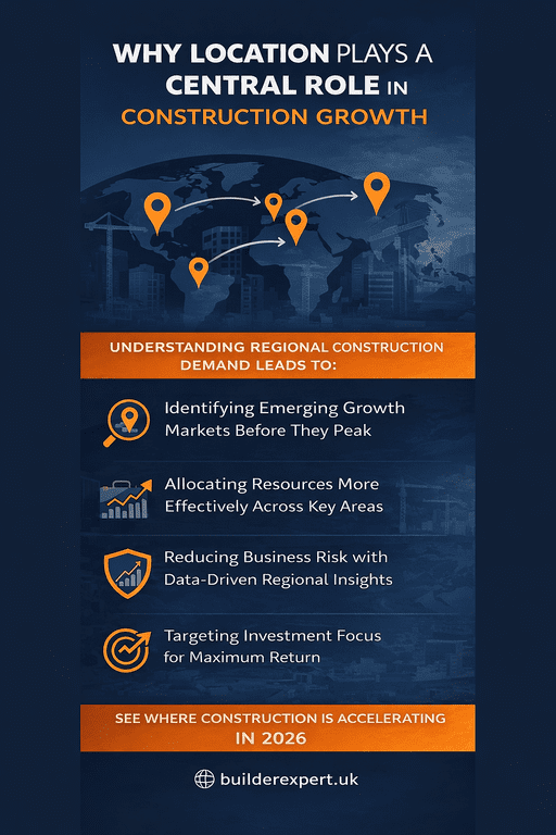why_location_plays_a_central_role_50 Infographic explaining why location plays a central role in construction growth, highlighting regional demand, resource allocation, and data-driven decision-making in 2026.