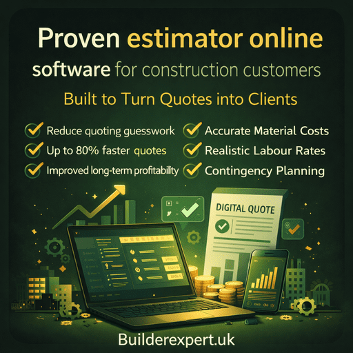 Proven estimator online software for construction customers showing digital quoting, cost control, and project growth for residential builders